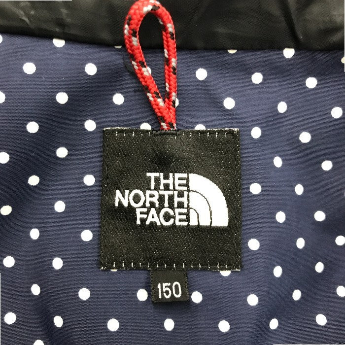 THE NORTH FACE ノースフェイス マウンテンパーカー ナイロン ネイビー 150㎝ NPJ61251 ジップパーカー 水玉 ドット 総柄 中古 M1