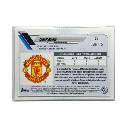 TOPPS サッカーカード CHROME TEDEN MENGI MANCHESTER UNITED /175 #28 中古 IT2