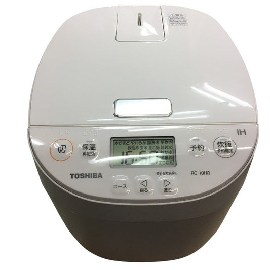 TOSHIBA 東芝 備長炭ダイヤモンド釜 IH 5.5合 炊飯器 RC-10HR(W) ホワイト 中古 Y4