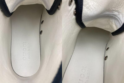 GUCCI グッチ ハイカット レザースニーカー ロゴプレート 423300 サイズ6 中古 D4