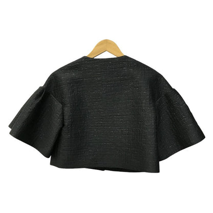 Rene ルネ ジャケット レディース ボレロ ノーカラー ラメ ショート丈 ブラック 34サイズ 6243120 中古 T1