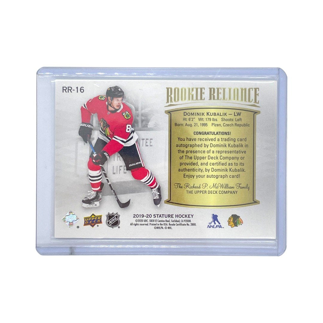UPPER DECK NHLカード STATURE DOMINIK KUBALIK BLACKHAWKS 46/49 #RR-16 中古 IT1
