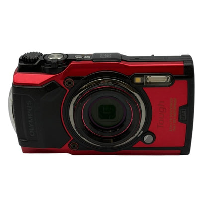 OLYMPUS デジタルカメラ Tough TG-6 レッド 1200万画素CMOS F2.0 15m 防水 100kgf耐荷重 GPS 内蔵Wi-Fi TG-6RED オリンパス デジカメ 水中撮影 アウトドア 防じん 耐衝撃 中古 W1