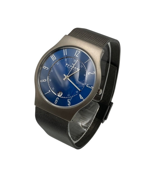 SKAGEN スカーゲン SUNDBY TITANIUM＆チャコールスチールメッシュウォッチ 233XLTTN 中古 D4