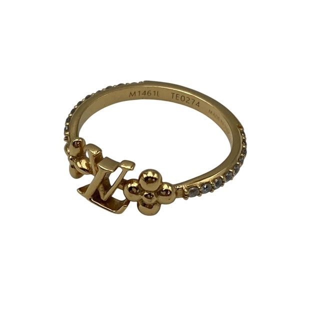 LOUIS VUITTON ルイヴィトン リング LV アイコニック M1461L サイズL ゴールドカラー 中古 D4