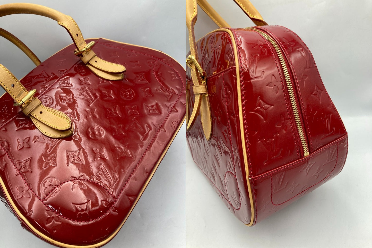 LOUIS VUITTON ルイヴィトン ヴェルニ サミットドライブ トートバッグ ポムダムール M93513 中古 D4