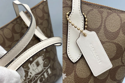 COACH コーチ シグネチャー ウインターロゴ ホース＆スレイ トートバッグ CN626 中古 D4