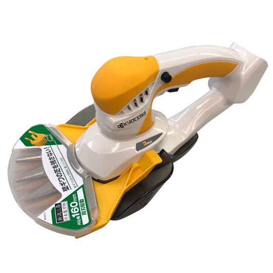 京セラ(Kyocera) 充電式バリカン BB-1100L1 665200A ホワイト/イエロー リチウムイオン10.8V 日本製ブレード 刈込幅160mm 中古 Y1