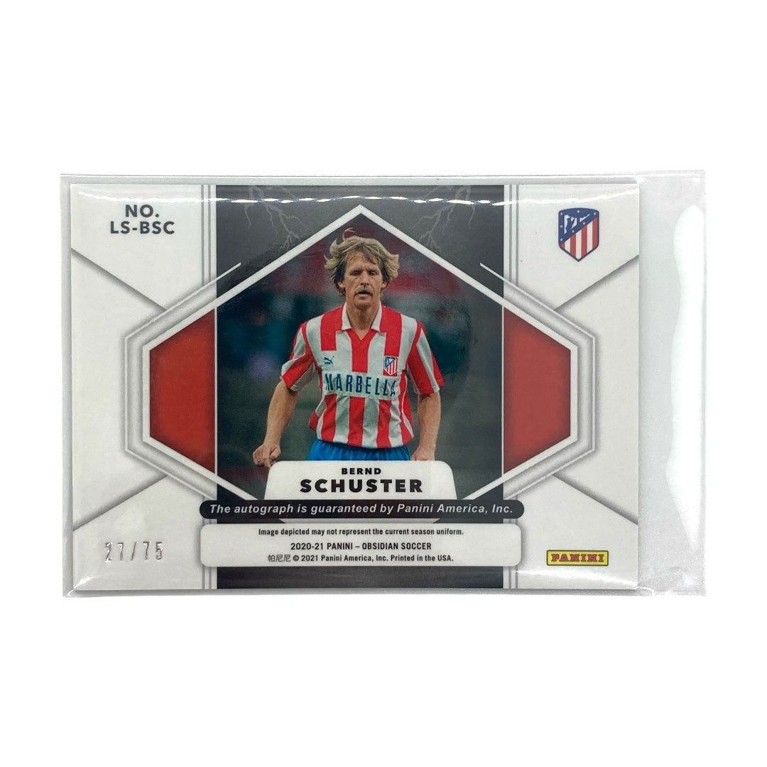 PANINI サッカーカード OBSIDIAN BERND SCHUSTER ATLETICO MADRID 27/75 #LS-BSC 中古 IT1