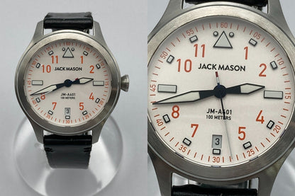 JACK MASON ジャックメイソン アビエーション Rescue Orange JM-A401-005 腕時計 クオーツ 中古 D4