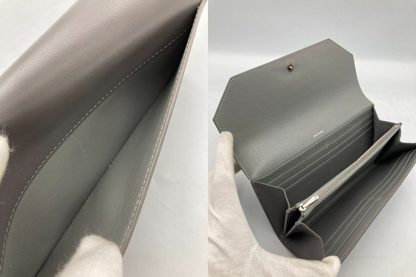 BALENCIAGA バレンシアガ Envelope エンベロープ スリム コンチネンタルウォレット 736732 長財布 中古 D4