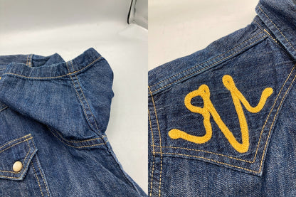 THE REAL McCOY’S ザリアルマッコイズ 600 RANCH 刺繍 ウエスタン デニムシャツ 半袖 サイズ15 メンズ 中古 D4