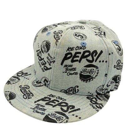 NEWERA ニューエラ × Pepsi ペプシ キャップ メンズ コットン デニム 帽子 ライトブルー 希少 カジュアル コラボ 中古 W1