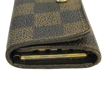 LOUIS VUITTON ルイヴィトン ダミエ ミュルティクレ4 キーケース ユニセックス 4連 コンパクト ブラウン N62631 中古 T1