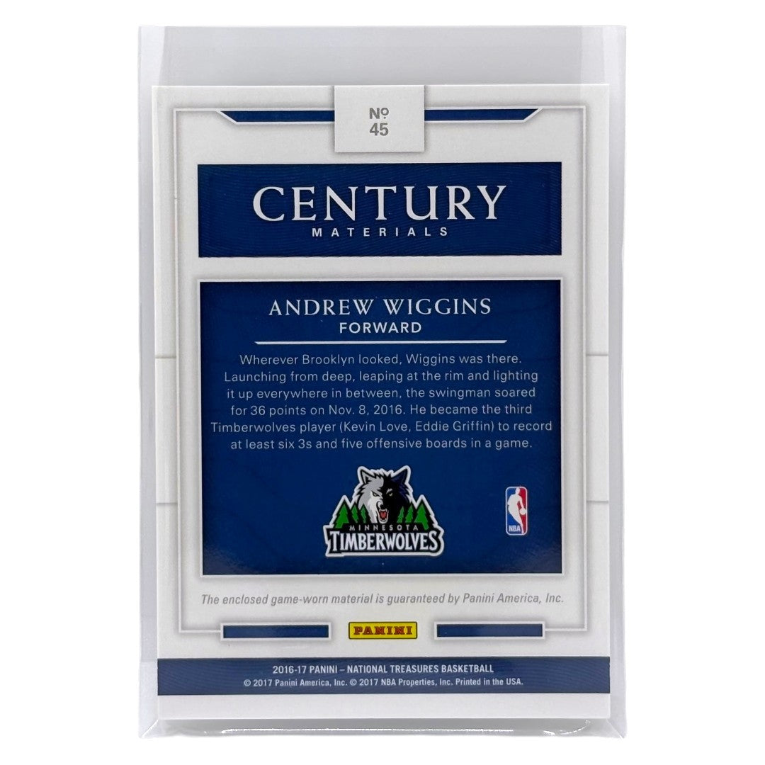 PANINI NBAカード NATIONAL TREASURES ANDREW WIGGINS MINNESOTA TIMBERWOLVES /99 #45 中古 IT1