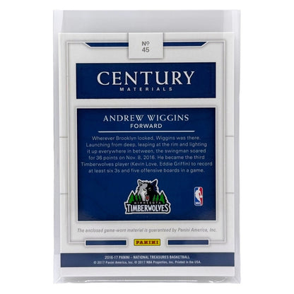 PANINI NBAカード NATIONAL TREASURES ANDREW WIGGINS MINNESOTA TIMBERWOLVES /99 #45 中古 IT1