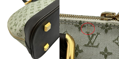 LOUIS VUITTON ルイヴィトン アルマロン ハンドバッグ モノグラムミニ カーキ/ブラウン 廃番 M92206 ブランド レディース キャンバス 中古 W４