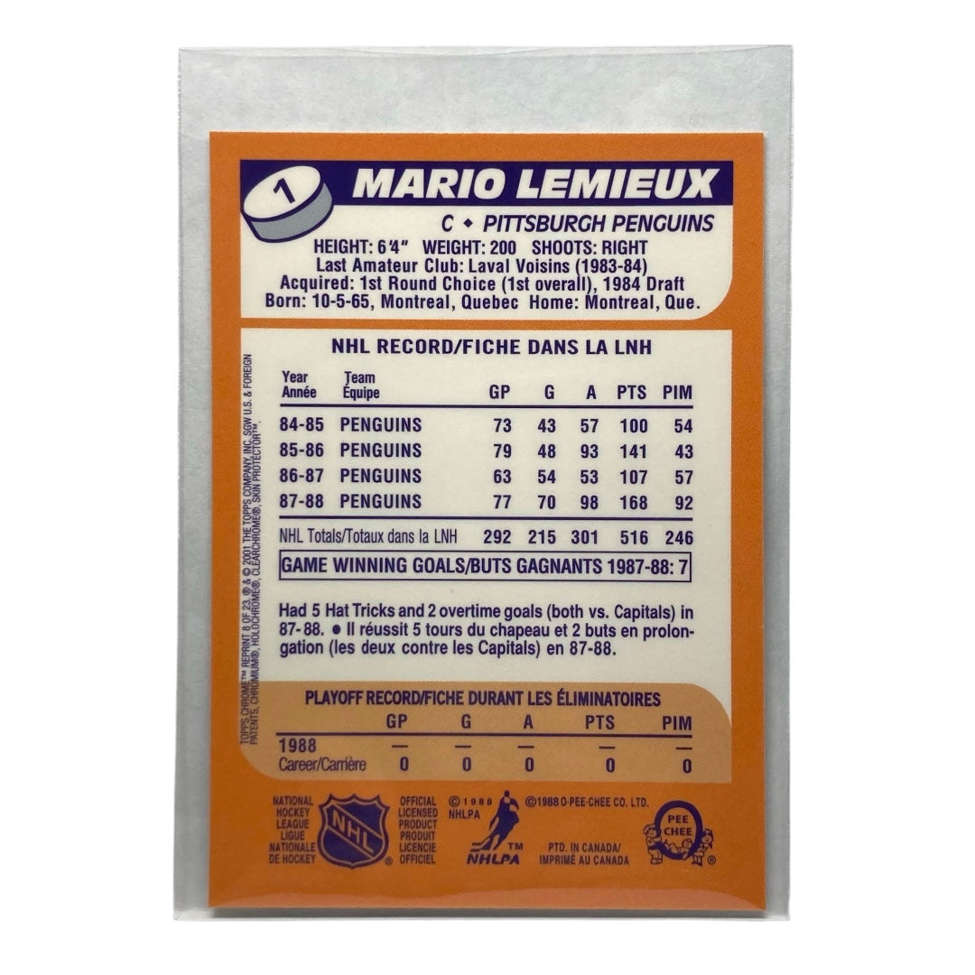 TOPPS NHLカード CHROME O-PEE-CHEE MARIO LEMIEUX PENGUINS #1 中古 IT2