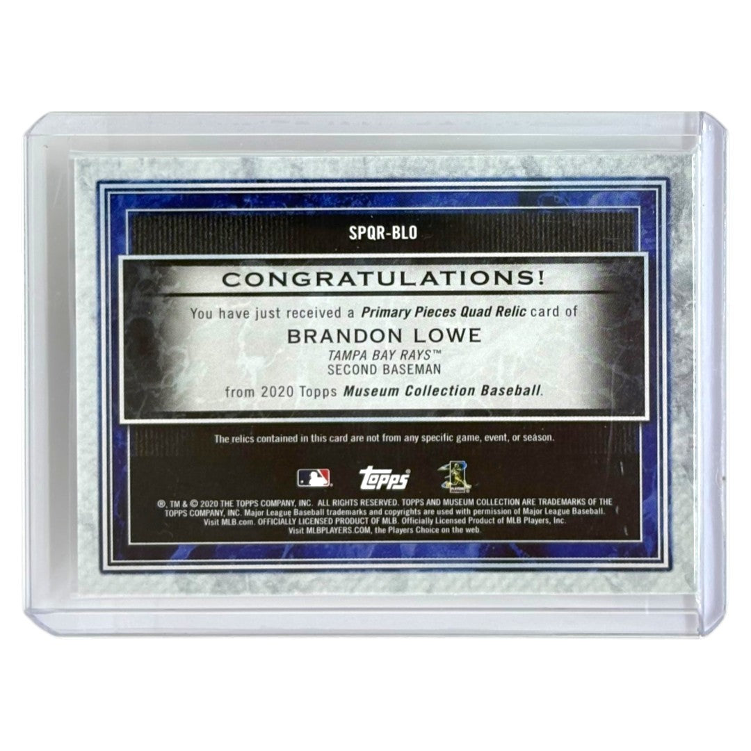 TOPPS MLBカード MUSEUM COLLECTION BRANDON LOWE TAMPA BAY RAYS /75 #SPQR-BLO 中古 IT1