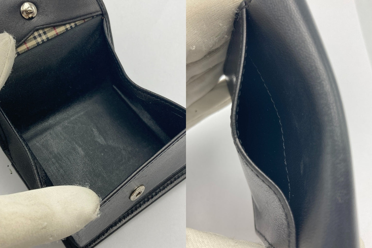 BURBBERRY バーバリー レザー コインケース/小銭入れ ブラック 中古 D4