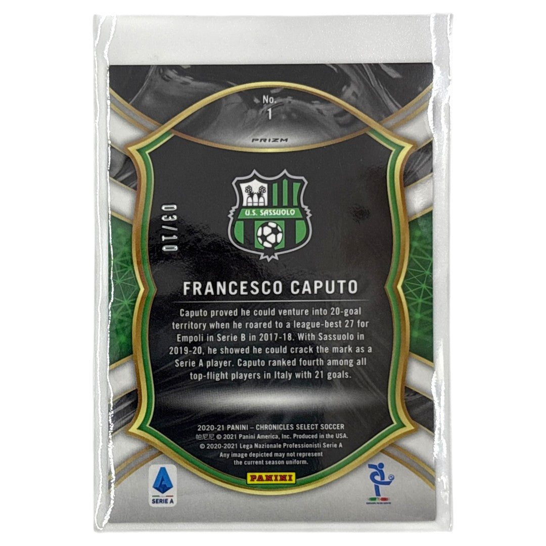 PANINI サッカーカード CHRONICLES SELECT PRIZM FRANCESCO CAPUTO US SASSUOLO CALCIO /10 #1 中古 IT1