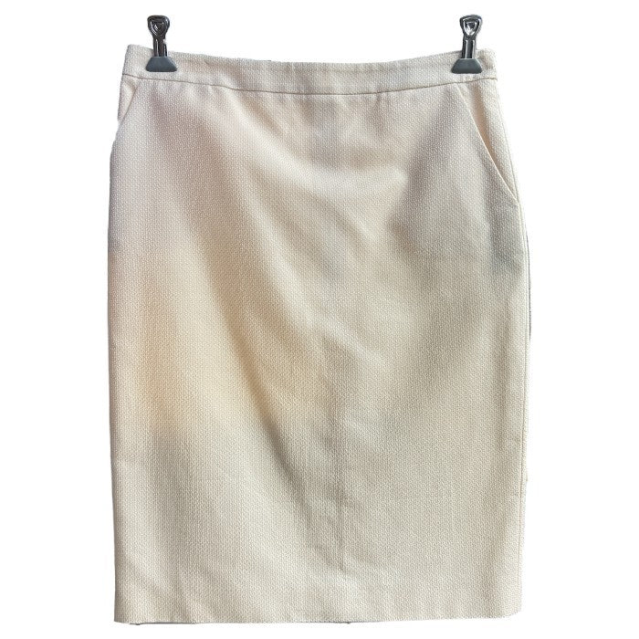 salvatore Ferragamo サルヴァトーレ フェラガモ タイト スカート 40 レディース ブランド おしゃれ フェミニン ホワイト 中古 W４