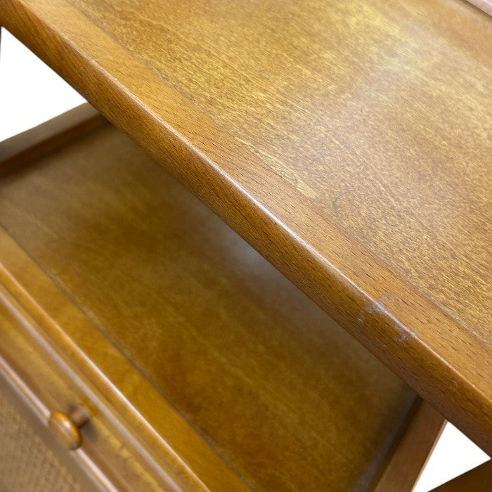 karimoku カリモク 電話台 FAX台 インテリア 家具 収納 木製 中古 W４