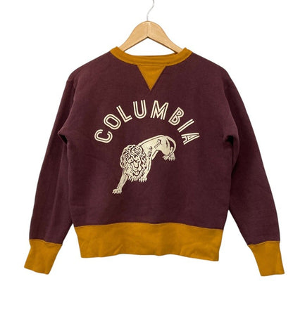 FREEWHEELERS フリーホイーラーズ COLUMBIA フロッキープリント 両Vガゼット スウェット サイズ36 メンズ 中古 D4