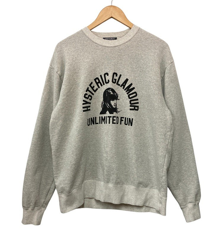 HYSTERIC GLAMOUR ヒステリックグラマー UNLIMITED FUN スウェット 02243CS01 サイズL メンズ 中古 D4