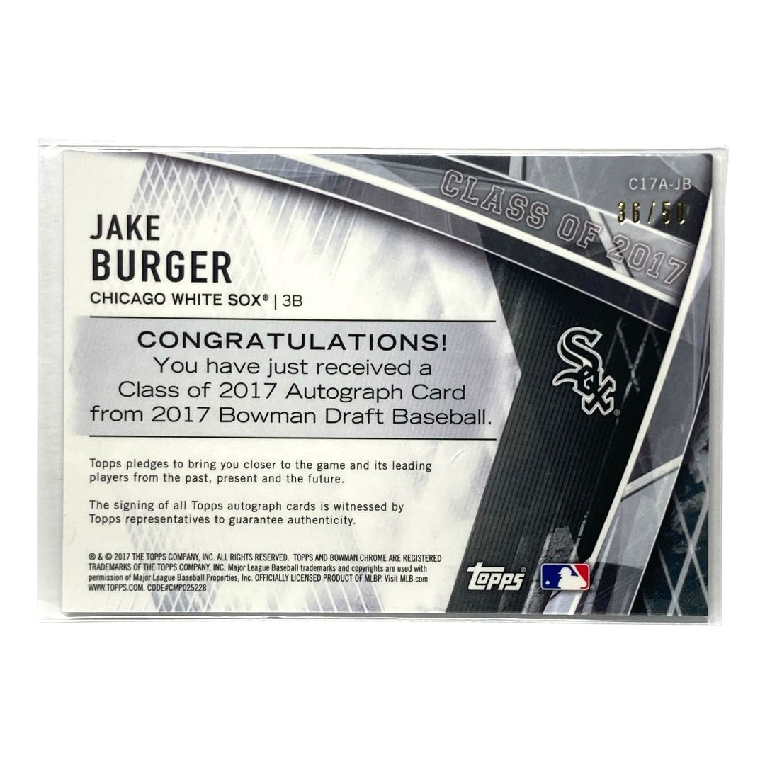 TOPPS MLBカード BOWMAN CHROME JAKE BURGER WHITE SOX 36/50 #C17A-JB 中古 IT2