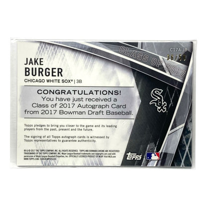 TOPPS MLBカード BOWMAN CHROME JAKE BURGER WHITE SOX 36/50 #C17A-JB 中古 IT2