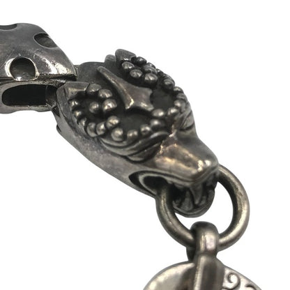WOLF MAN B.R.S ウルフマンブラザーズ ブレスレット メンズ シルバー925 チェーン BRS ウルフヘッド 重厚 20cm 中古 T1