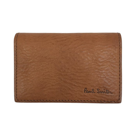 Paul Smith ポールスミス 名刺入れ メンズ レザー 牛革 カードケース パスケース ブラウン PSP367 中古 T1