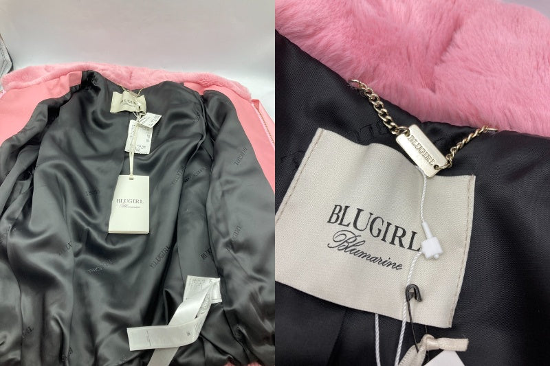 BLUGIRL ブルーガール フェイクファーブルゾン LB0214201 サイズIT38 レディース ピンク 中古 D4