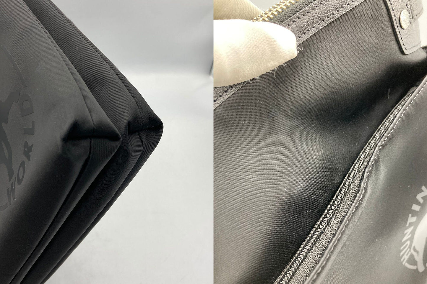 HUNTING WORLD ハンティングワールド ナイロン ショルダーバッグ ブラック 中古 D4