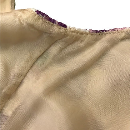 TOCCA トッカ ワンピース レディース 春夏 ノースリーブ 膝丈 花柄 総柄 ドレス 刺繍 パープル/ホワイト 0サイズ OPTOKA0910 中古 T1