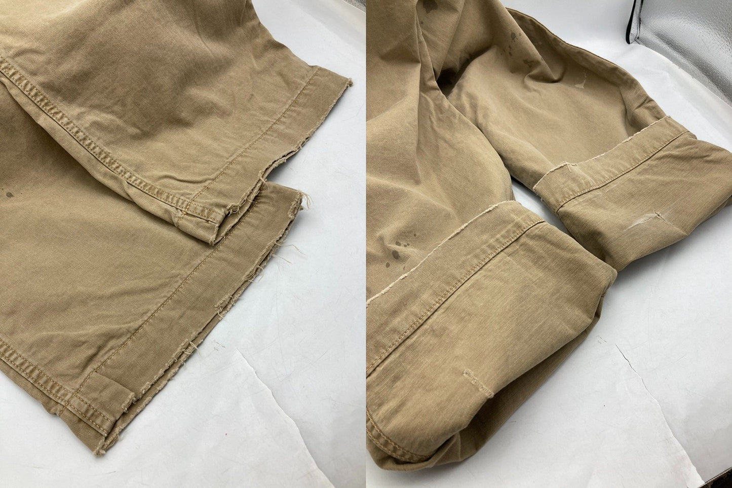 BOOTLEGGERS ブートレガーズ シンチバック チノトラウザーズ ペンキ加工 メンズ 中古 D4