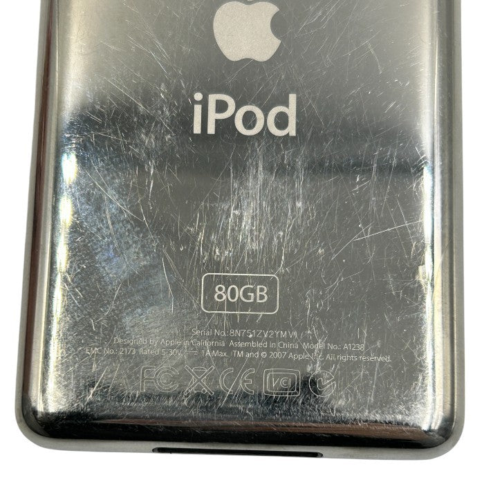 Apple アップル iPod Classic 80GB ブラック ポータブル オーディオプレーヤー クリックホイール A1238 アイポッド クラシック 音楽 中古 W1