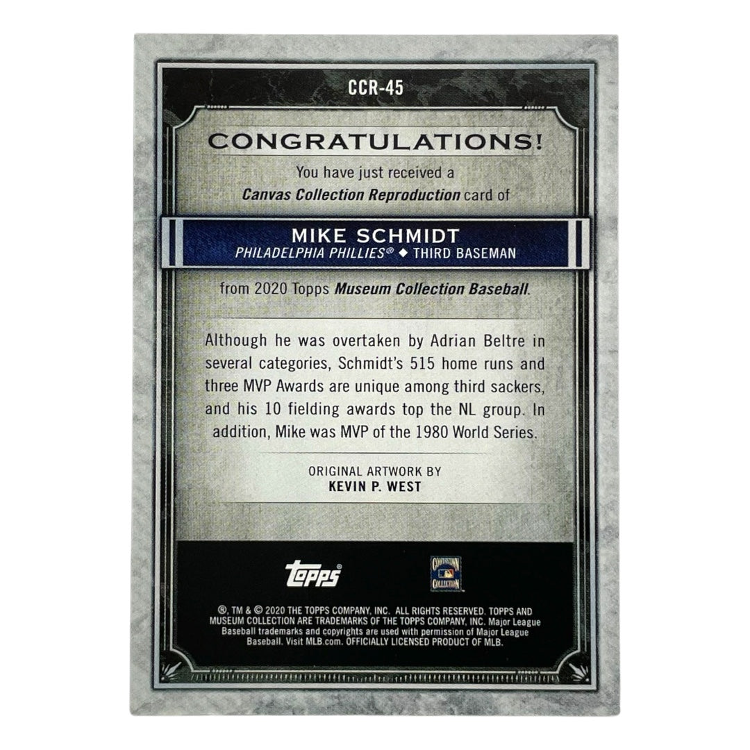 TOPPS MLBカード MUSEUM COLLECTION MIKE SCHMIDT PHILADELPHIA PHILLIES #CCR-45 中古 IT2
