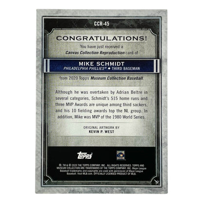 TOPPS MLBカード MUSEUM COLLECTION MIKE SCHMIDT PHILADELPHIA PHILLIES #CCR-45 中古 IT2