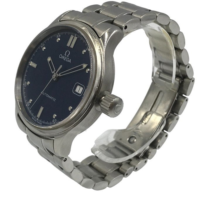 OMEGA オメガ クラシックデイト 腕時計 メンズ 自動巻き オートマティック アナログ SS デイト シルバー/ネイビー 中古 T1