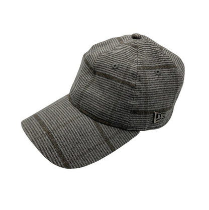HEREIAM ヘレイアム ニューエラ別注 ロングバイザー メタルフラッグ グレーチェック 中古 D4