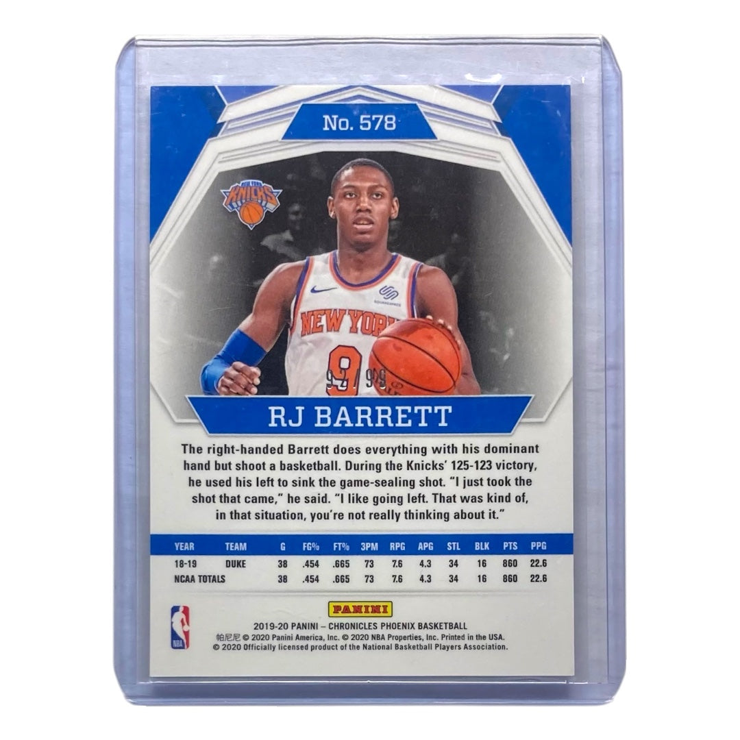 PANINI NBAカード CHRONICLES PHOENIX RJ BARRETT NEW YORK KNICKS /99 #578 中古 IT2