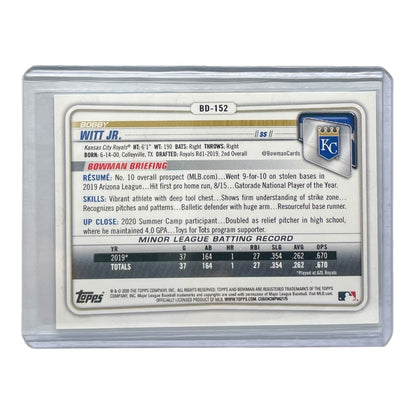 TOPPS MLBカード BOWMAN BOBBY WITT JR. KANSAS CITY ROYALS /499 #BD-152 中古 IT2