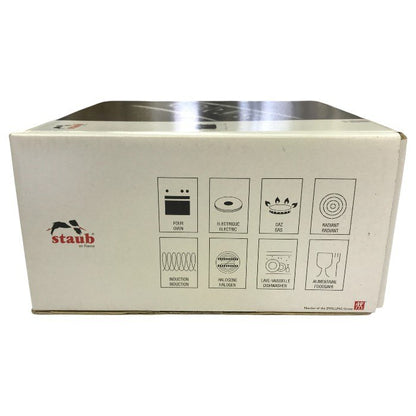 staub ストウブ ワナベ 両手 ホーロー 鍋 ブラック S 16cm IH対応 オーブン可 ほうろう Wa-NABE 40501-000 中古 T1