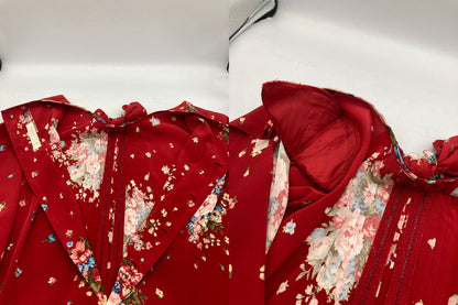 PINK HOUSE ピンクハウス リボン 花柄 ワンピース 半袖 中古 D4