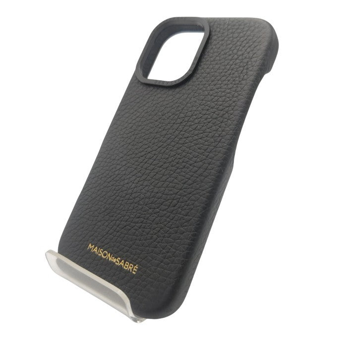MAISON de SABRÉ メゾン・ド・サブレ iPhone 15 Pro レザーケース Black Caviar ブラックキャビア 中古 H4