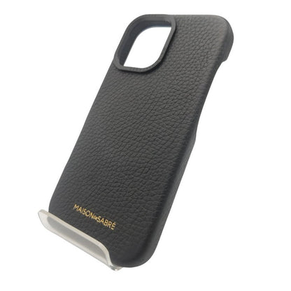 MAISON de SABRÉ メゾン・ド・サブレ iPhone 15 Pro レザーケース Black Caviar ブラックキャビア 中古 H4