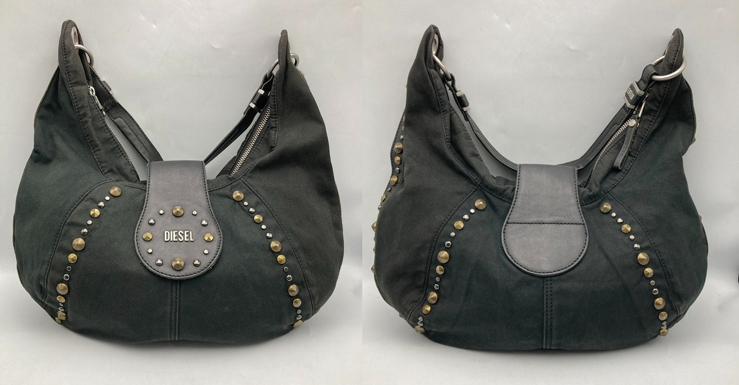 DIESEL ディーゼル スタッズ 2WAY ショルダーバッグ 中古 D4