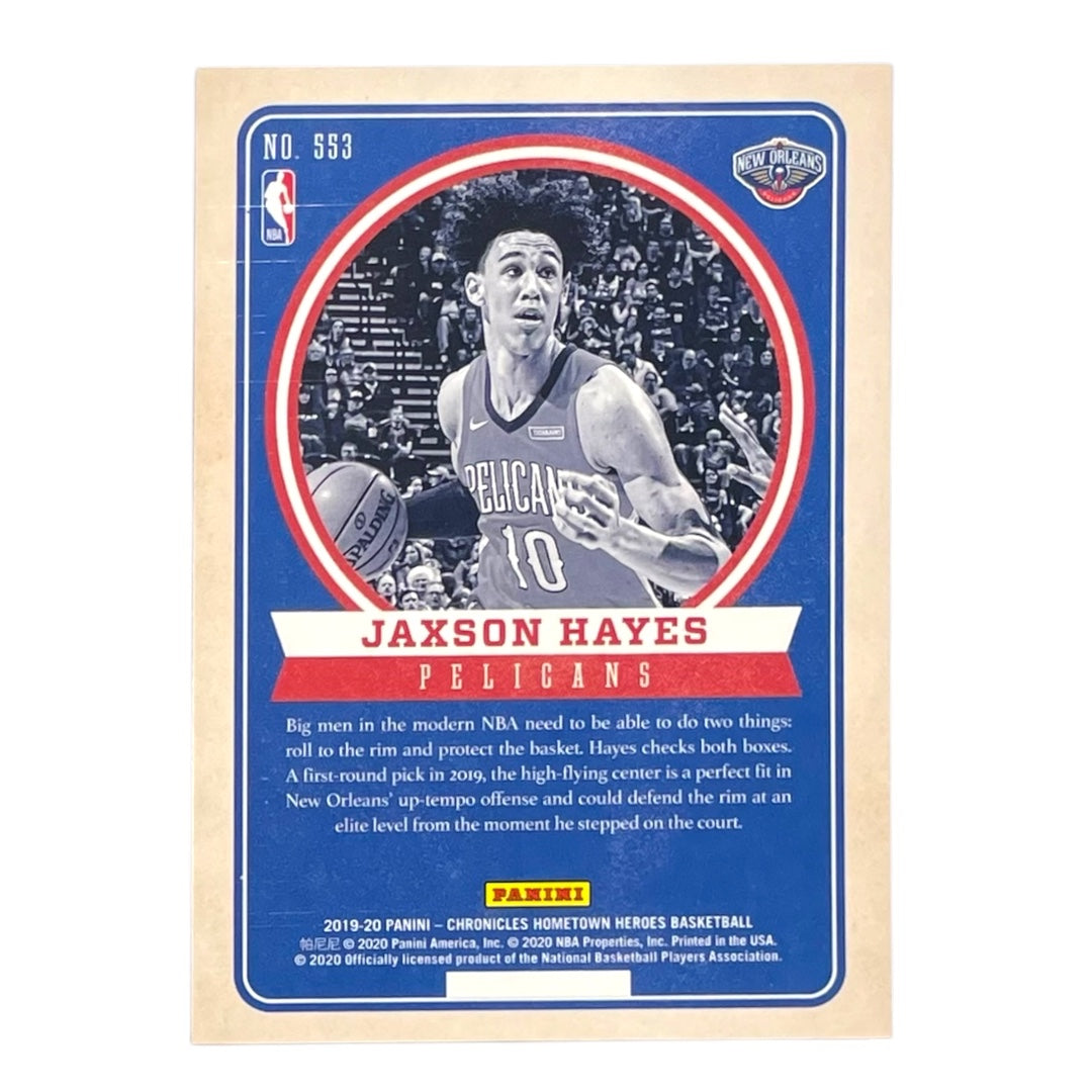PANINI NBAカード CHRONICLES HOMETOWN HEROES JAXSON HAYES PELICANS #553 中古 IT2